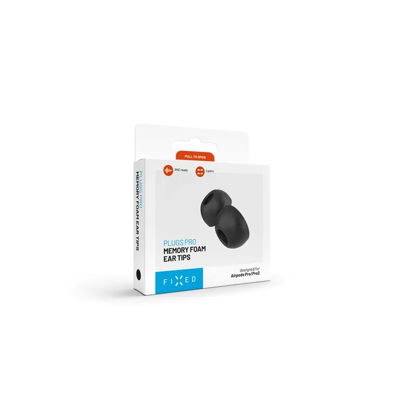 FIXED Memory Foam Ørepropper til Apple AirPods Pro/Pro 2 2 Par S Sort - 8017282