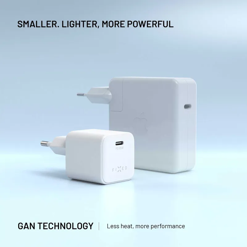 FIXED Mini GaN Vægopladersæt 65W 2m Hvid - 8019454