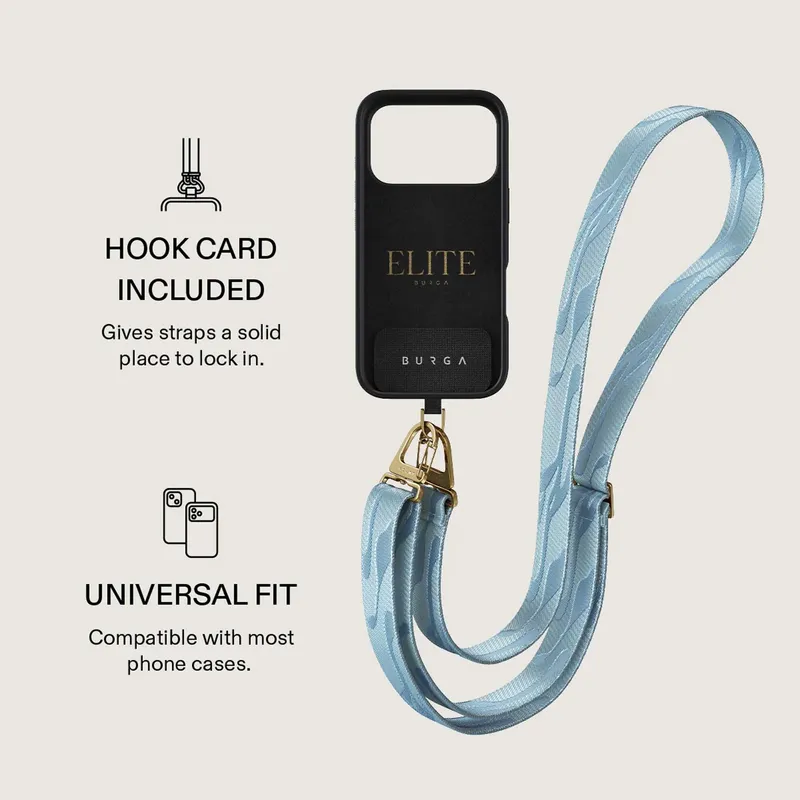Burga Maxi Lanyard - Justerbar Telefonrem 1.5m Blå - 4167203