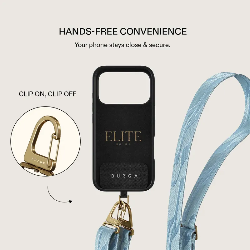 Burga Maxi Lanyard - Justerbar Telefonrem 1.5m Blå - 4167203
