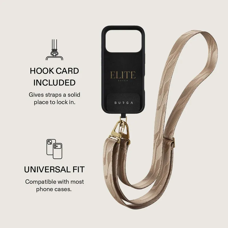 Burga Maxi Lanyard - Justerbar Telefonrem 1.5m Brun - 4167202
