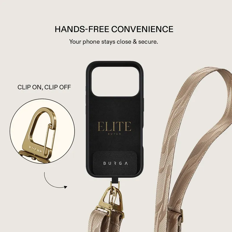 Burga Maxi Lanyard - Justerbar Telefonrem 1.5m Brun - 4167202