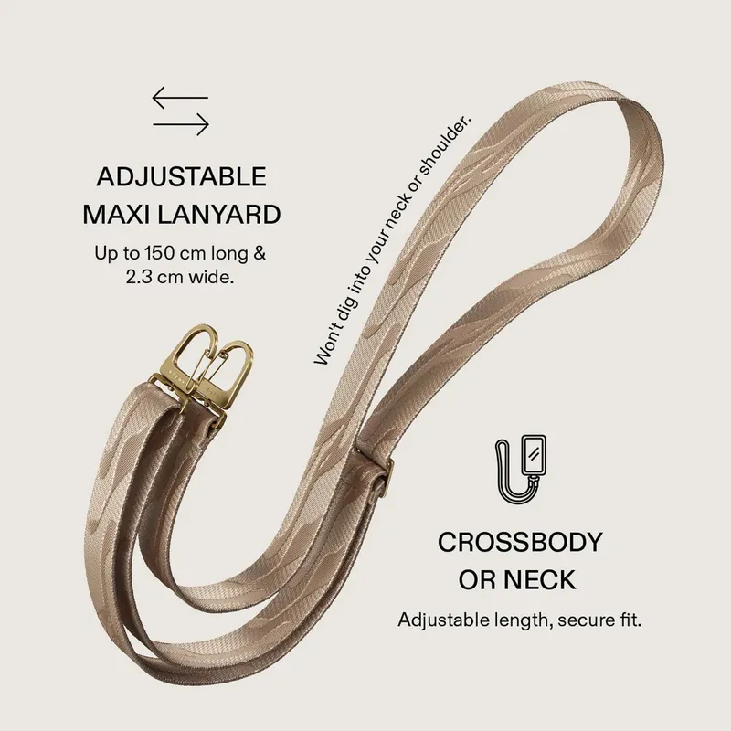 Burga Maxi Lanyard - Justerbar Telefonrem 1.5m Brun - 4167202