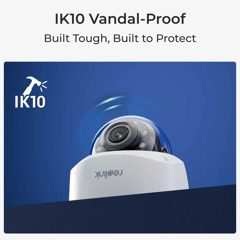 Reolink P437 4K udendørs PoE IK10-kamera hvid - 5398341