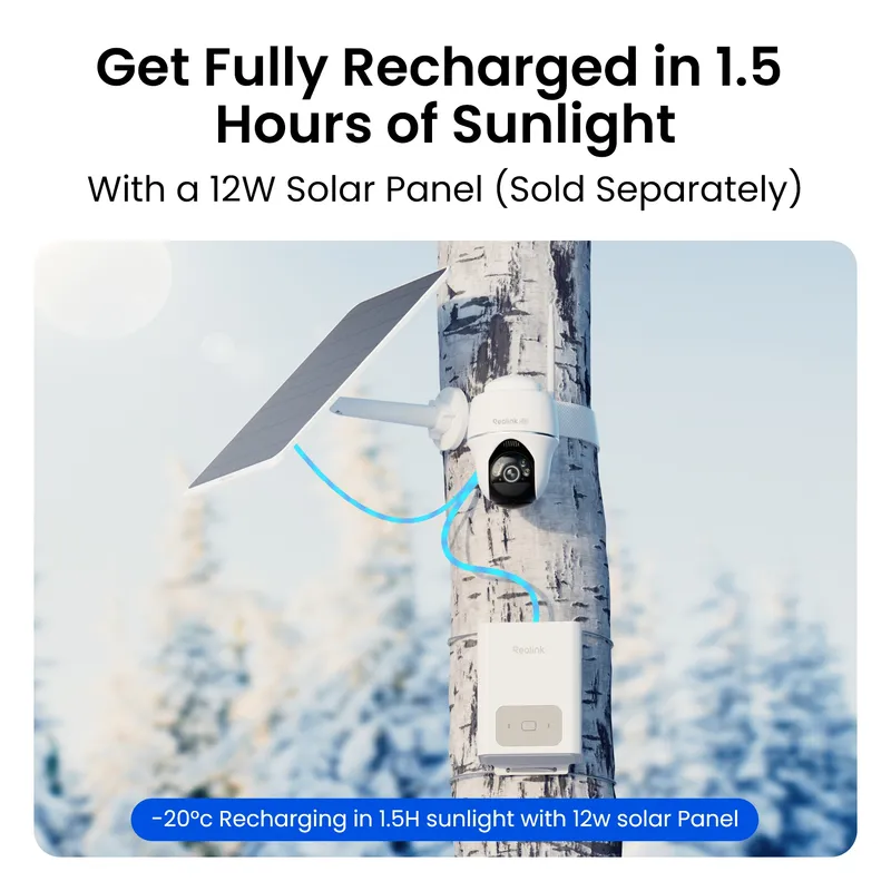 Reolink genopladeligt 12.800mAh batteri IP67 hvid - 3022867