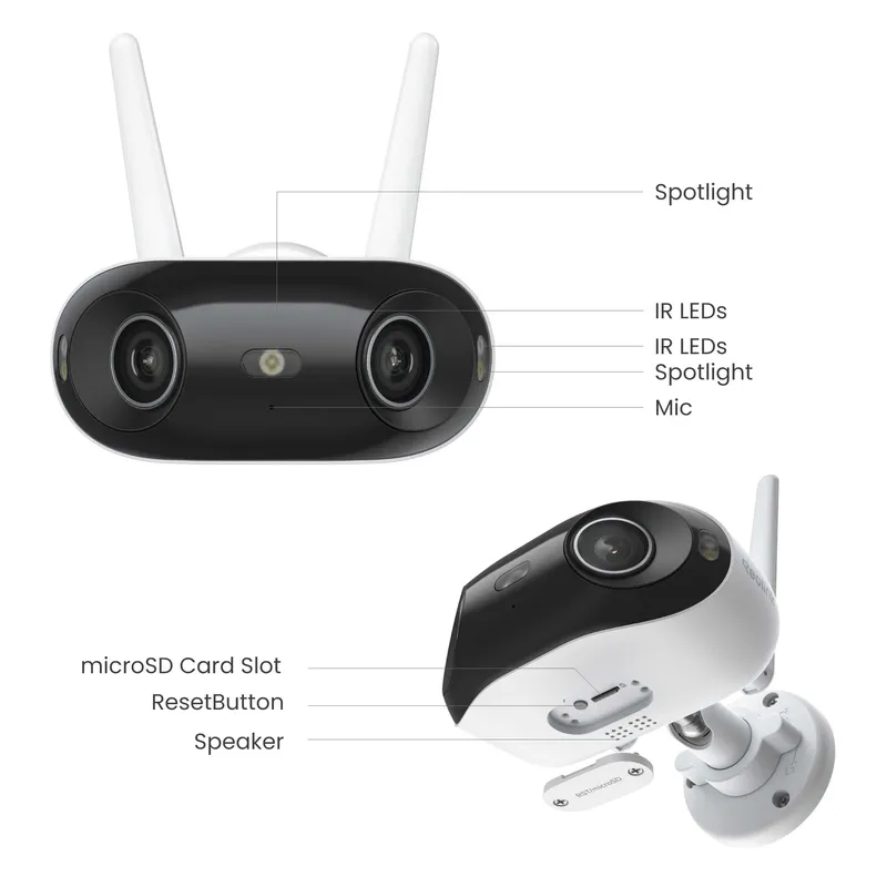 Reolink Elite Wifi 4K Udendørs kamera 180° Hvid - 8503103