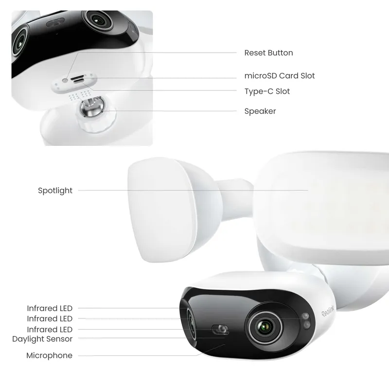 Reolink Elite Floodlight 4K Udendørs kamera Wi-Fi 6 Hvid - 3022960