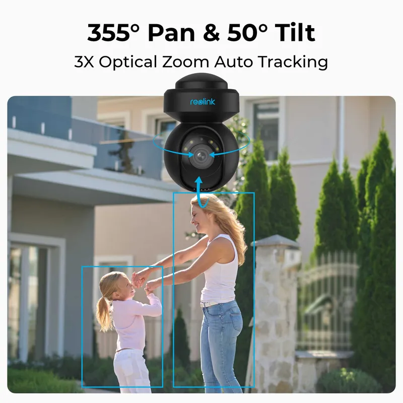Reolink E1 Udendørs (E540-B) Smart PTZ WiFi-kamera Sort - 3022845