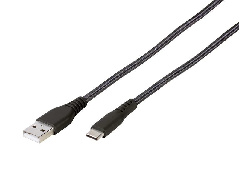 Vivanco Longlife USB-C/USB-A 2.0 kaapeli 2.5m Sort - 2861693