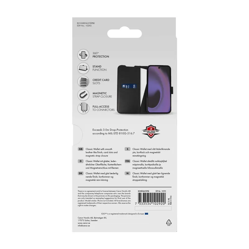 X2O Classic Wallet Realme GT 8 Pro Sort - 3410292