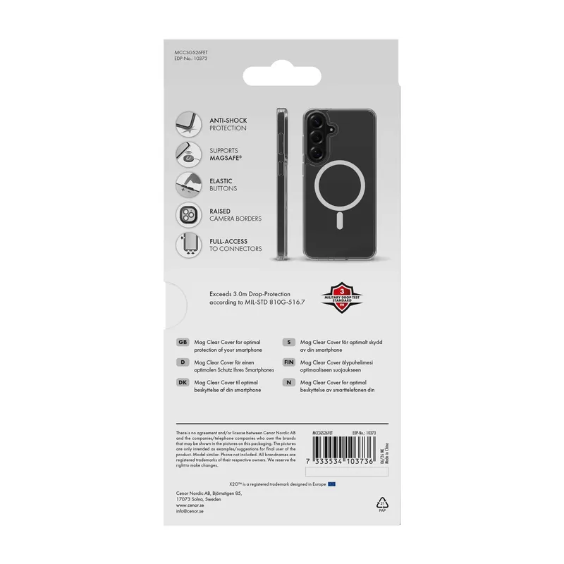 X2O Mag Clear Cover Samsung Galaxy S26 FE Klar - 3410373