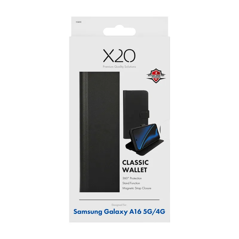 X2O Classic Wallet Samsung Galaxy A16 5G/4G Black - 3410400