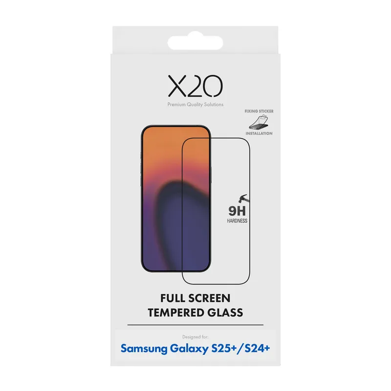 X2O Full Screen Beskyttelsesglas Samsung Galaxy S25+/S24+ - 3410357