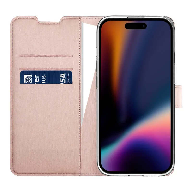 X2O Classic Wallet Apple iPhone 15/14/13 Rose Gold - 3410254