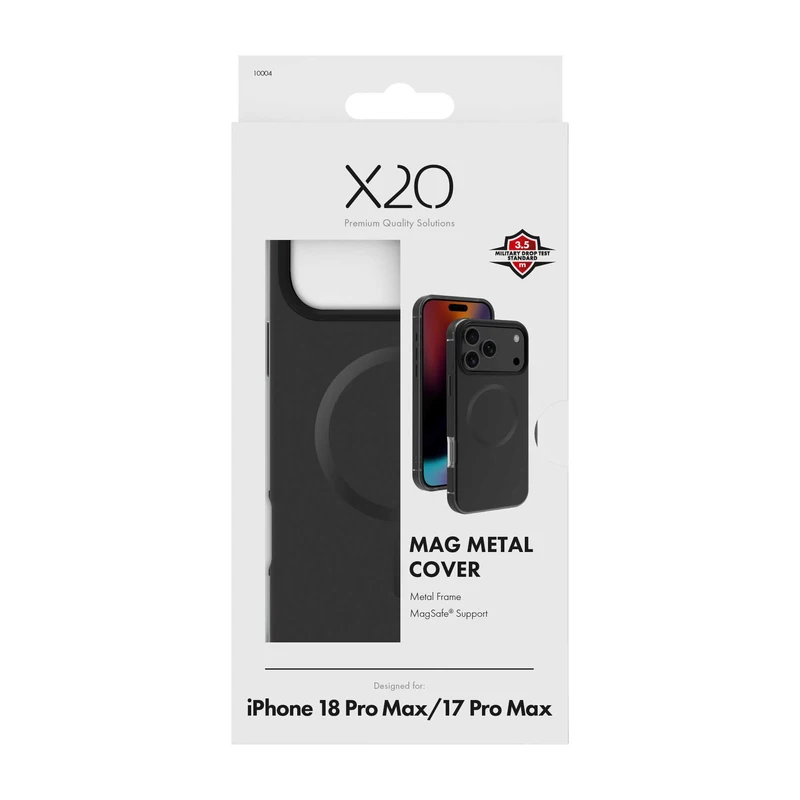 X2O Mag Metal Cover Apple iPhone 18 Pro Max/17 Pro Max Sort - 3410004