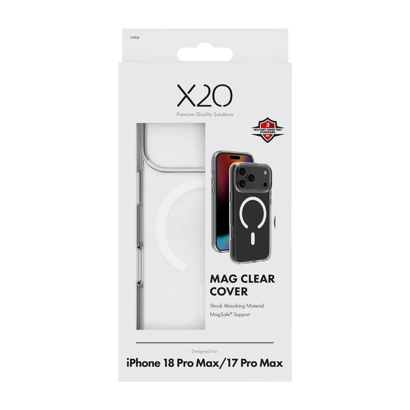 X2O Mag Clear Cover Apple iPhone 18 Pro Max/17 Pro Max Klar - 3410006