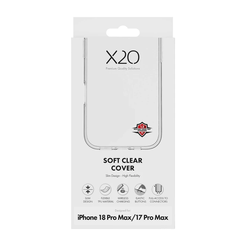 X2O Clear Soft Cover Apple iPhone 18 Pro Max/17 Pro Max Klar - 3410007