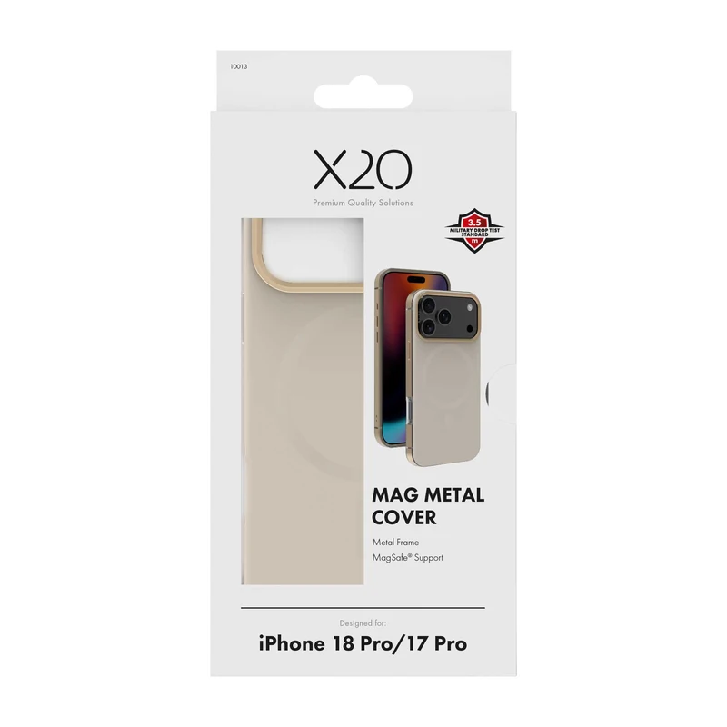 X2O Mag Metal Cover Apple iPhone 18 Pro/17 Pro Beige/Gold - 3410013