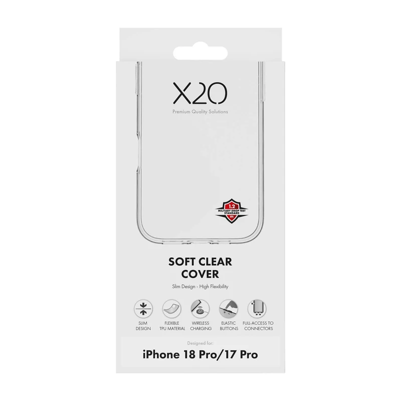 X2O Clear Soft Cover Apple iPhone 18 Pro/17 Pro Klar - 3410016