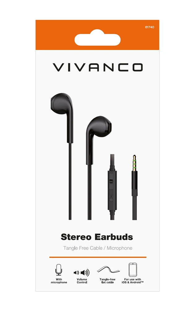 Vivanco Smart Pro In-Ear Headset Sort - 2861740