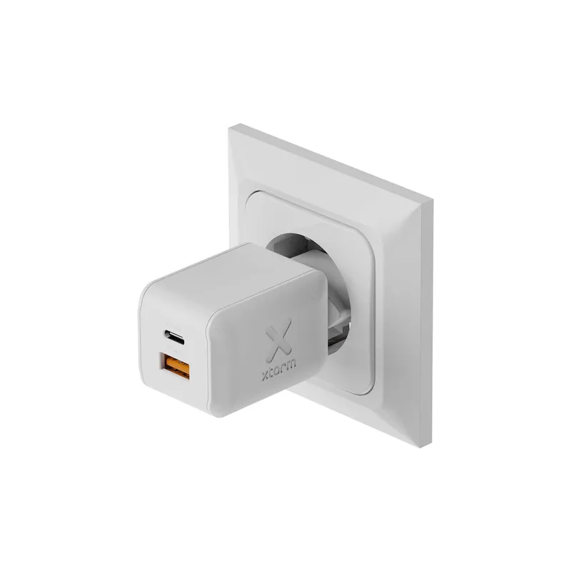 Xtorm 70W GaN3 NextGen Hjemmeoplader USB-C/C/A GRS Hvid - 9510374