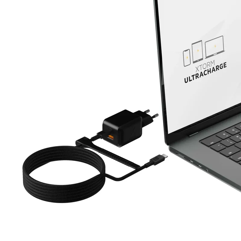 Xtorm 70W GaN3 NextGen Hjemmeoplader USB-C/C/A GRS Sort - 9510375