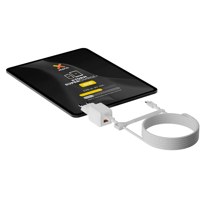 Xtorm 45W GaN3 NextGen Hjemmeoplader USB-C/A GRS Hvid - 9510372