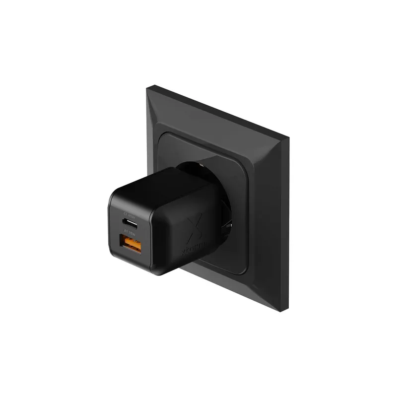 Xtorm 45W GaN3 NextGen Hjemmeoplader USB-C/A GRS Sort - 9510373
