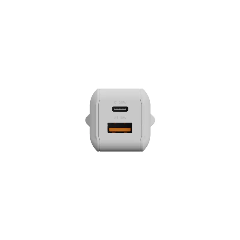 Xtorm 25W GaN3 NextGen Hjemmeoplader USB-C/A GRS Hvid - 9510370