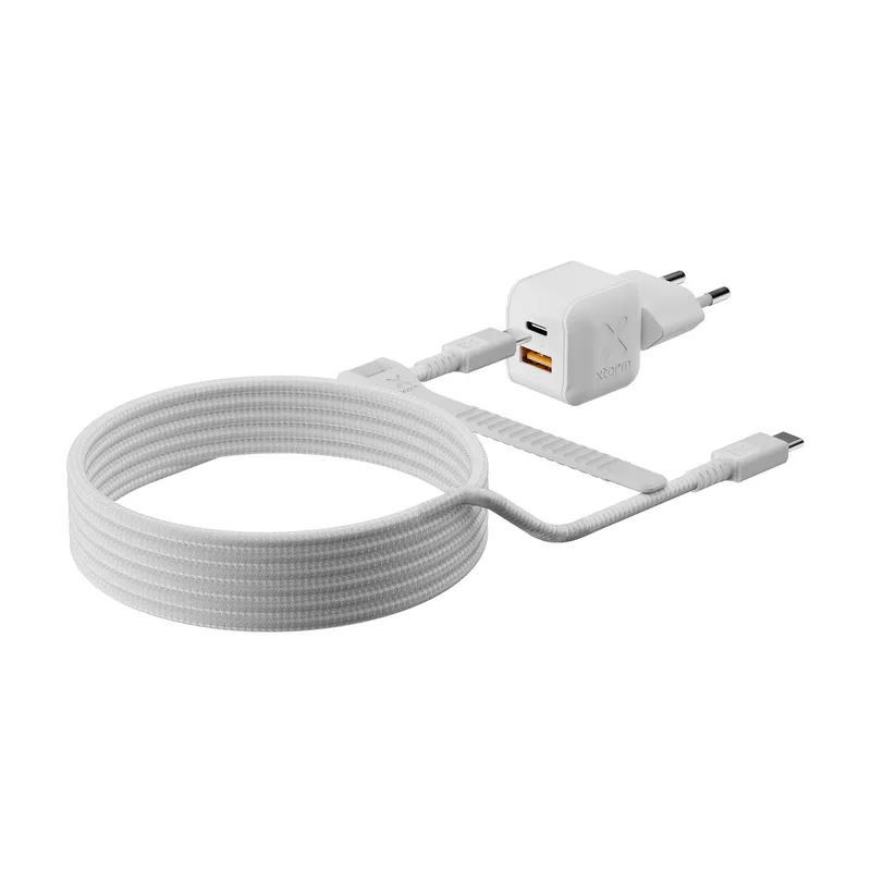 Xtorm 25W GaN3 NextGen Hjemmeoplader USB-C/A GRS Hvid - 9510370