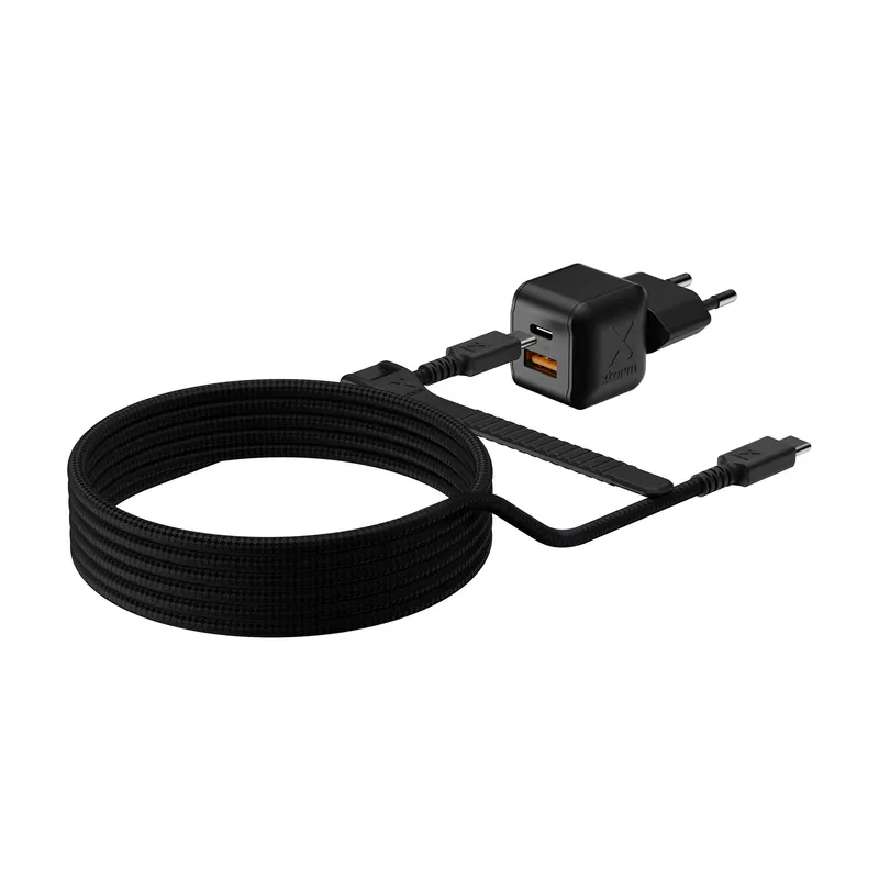 Xtorm 25W GaN3 NextGen Hjemmeoplader USB-C/A GRS Sort - 9510371