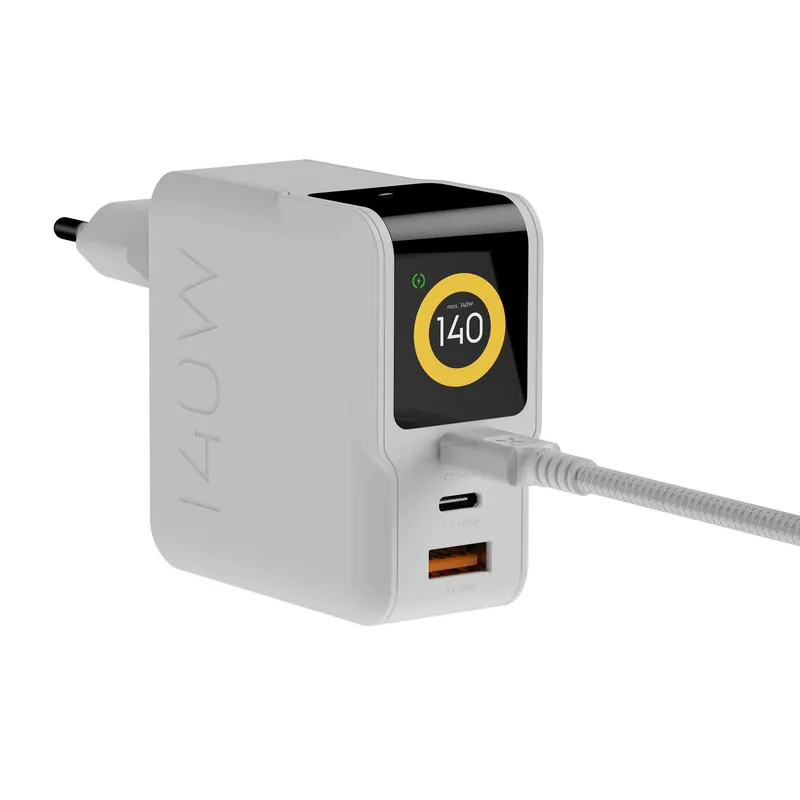 Xtorm 140W GaN3 NextGen Hjemmeoplader USB-C/C/A GRS Hvid - 9510376