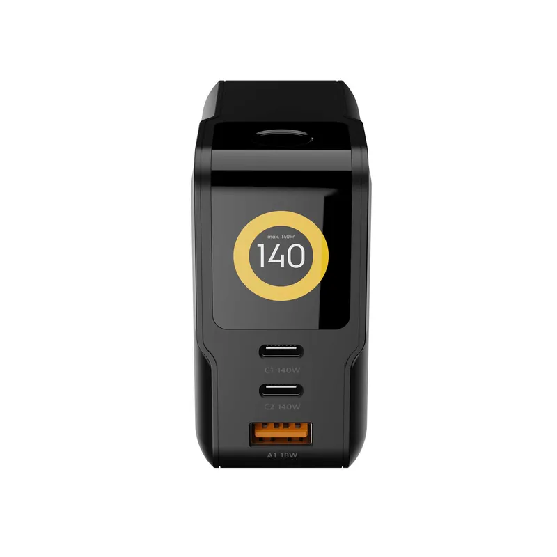 Xtorm 140W GaN3 NextGen Hjemmeoplader USB-C/C/A GRS Sort - 9510377
