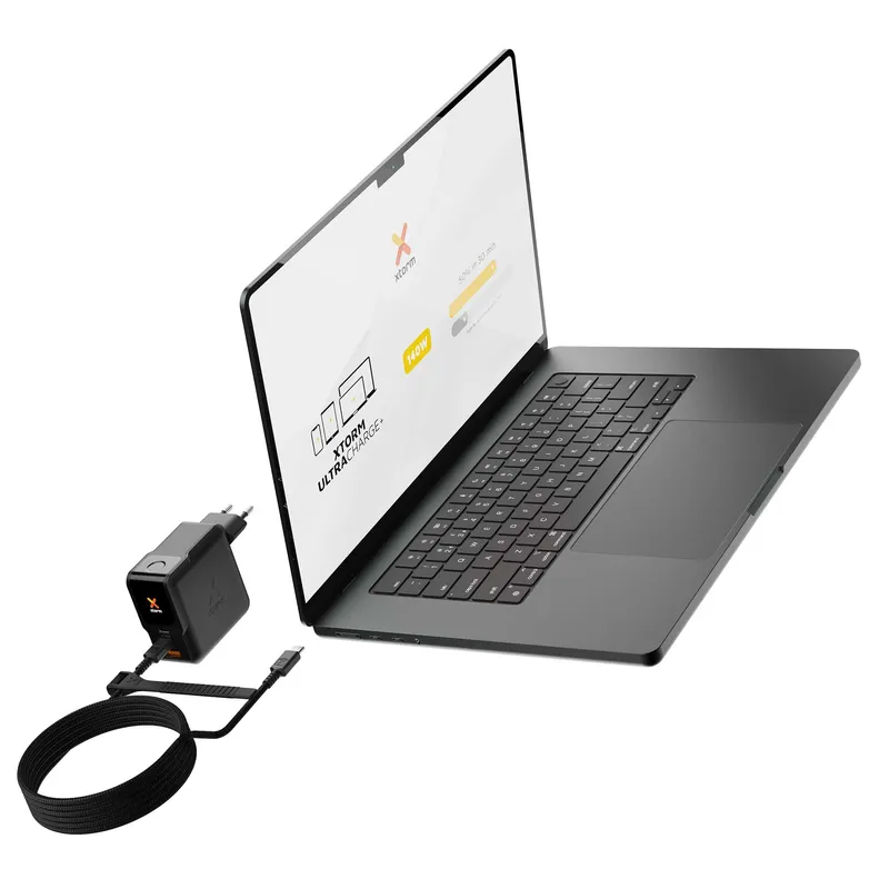 Xtorm 140W GaN3 NextGen Hjemmeoplader USB-C/C/A GRS Sort - 9510377