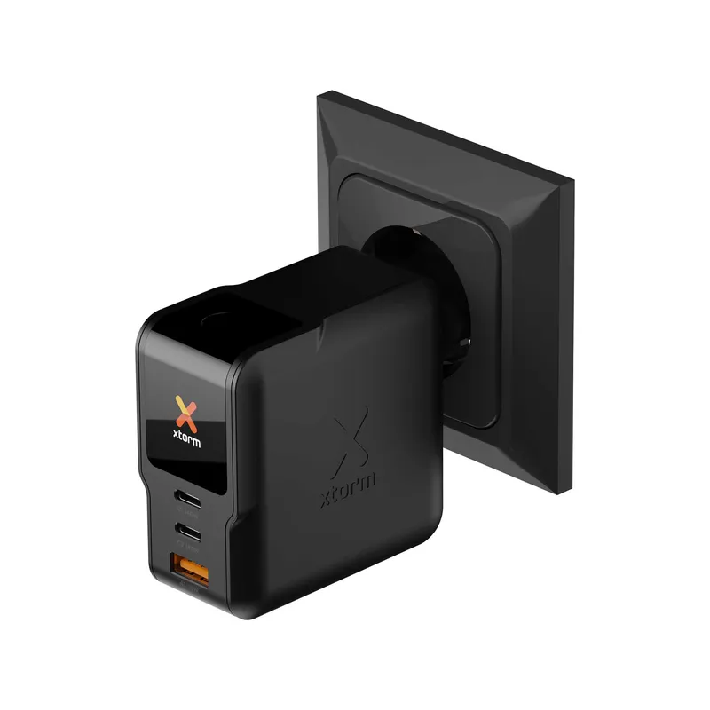 Xtorm 140W GaN3 NextGen Hjemmeoplader USB-C/C/A GRS Sort - 9510377