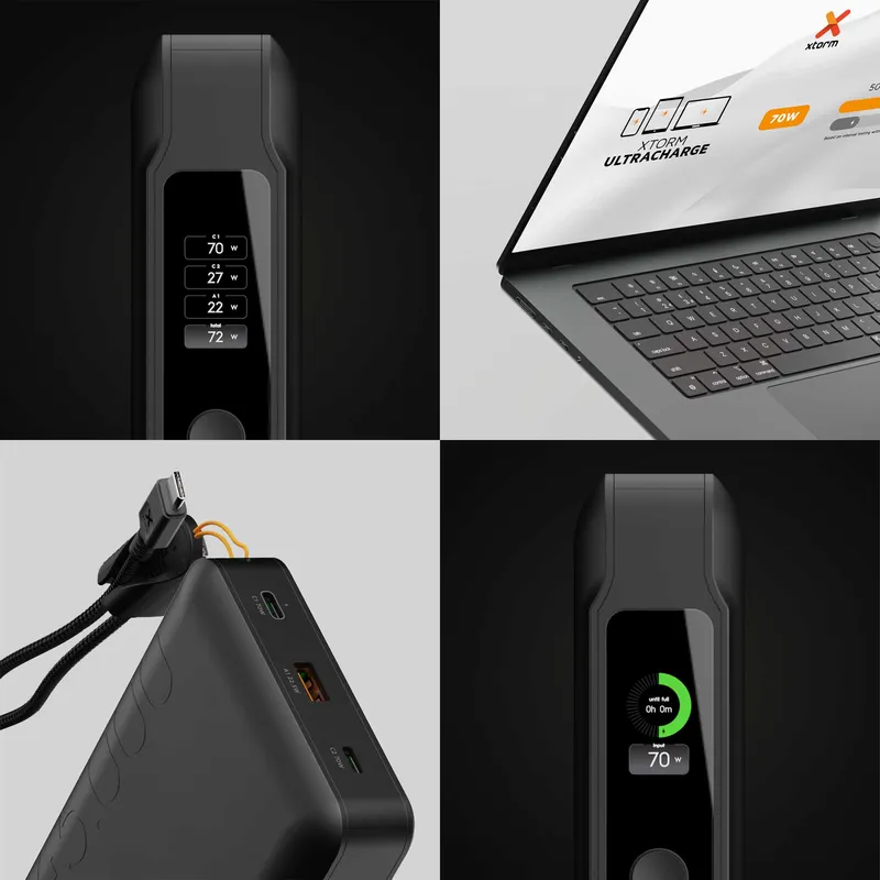 Xtorm GRS NextGen Power Bank 70W 45.000mAh USB-C/C/A Sort - 9510368