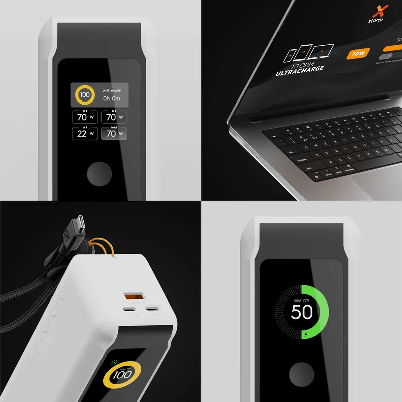 Xtorm GRS NextGen Power Bank 70W 27.000mAh USB-C/C/A Hvid - 9510362