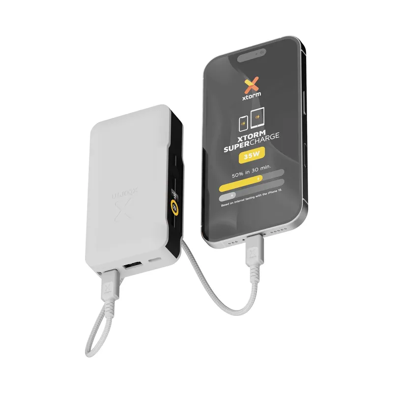 Xtorm GRS NextGen Power Bank 35W 10.000mAh USB-C/C/A Hvid - 9510356