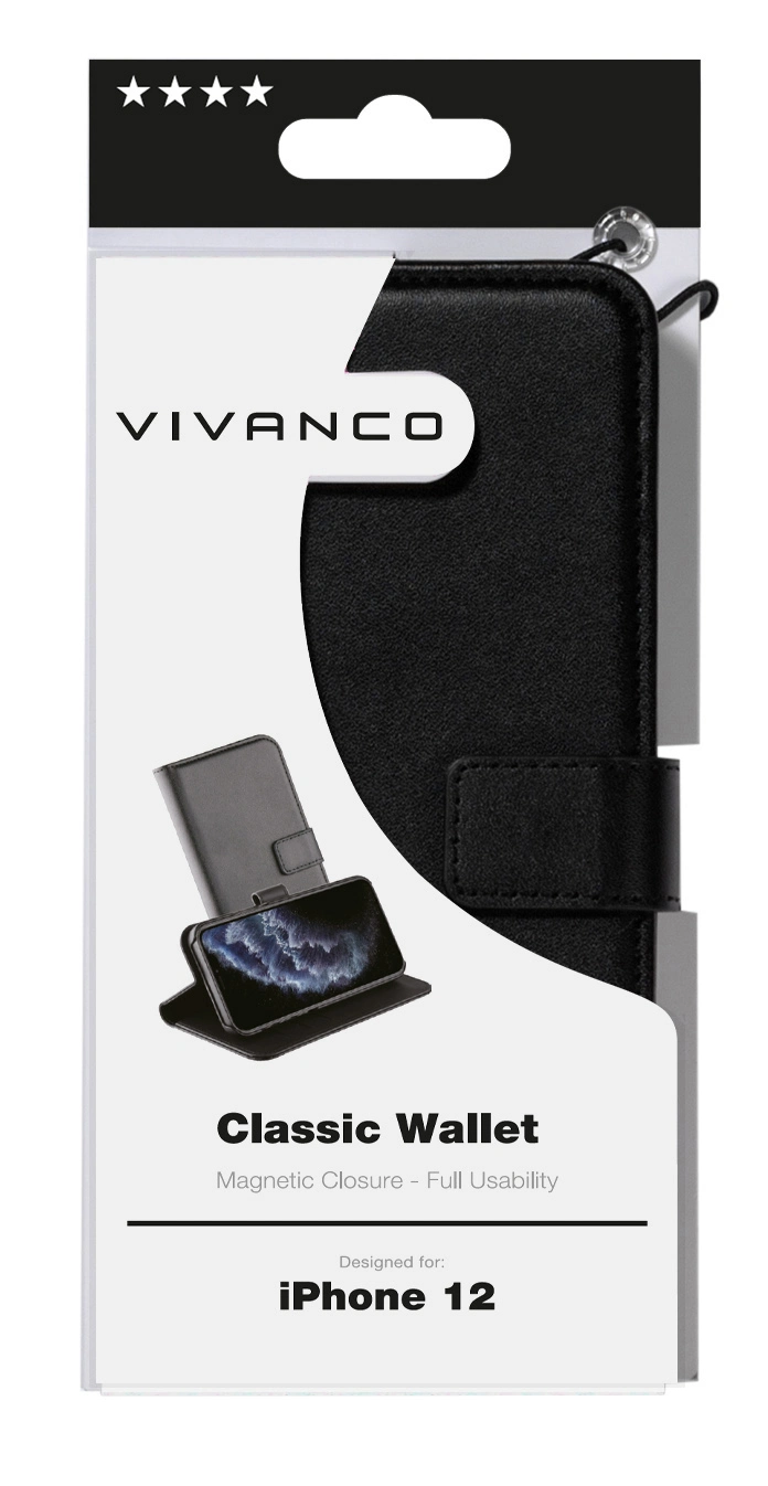 Vivanco Classic Wallet iPhone 12 mini Sort - 2862157