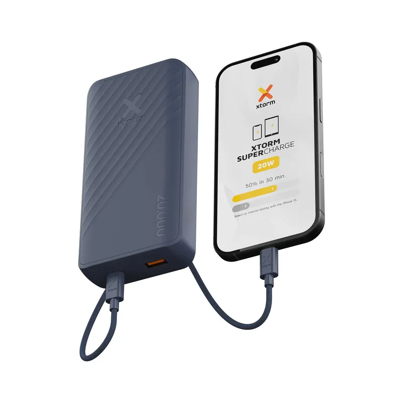 Xtorm Power Bank 20.000mAh 20W USB-C & USB-A Blå - 9510321