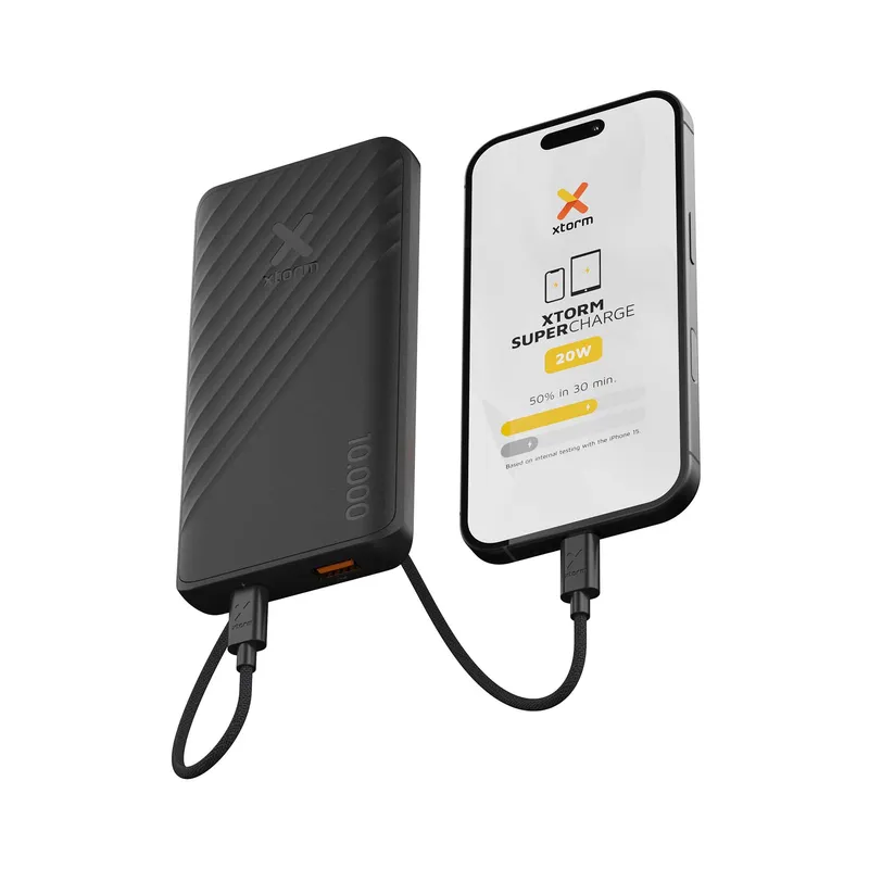 Xtorm Power Bank 10.000mAh 20W USB-C & USB-A Sort - 9510314