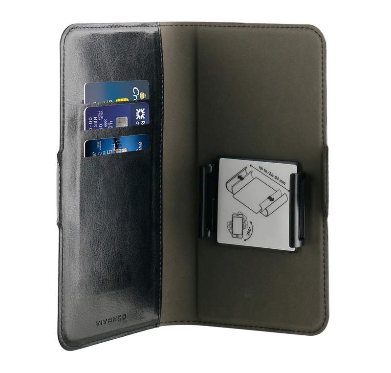 Vivanco Universal Tegnebogsetui XL 3-kort Sort - 2862367