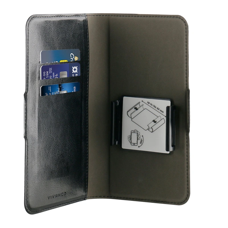 Vivanco Universal Tegnebogsetui L 3-kort Sort - 2862370