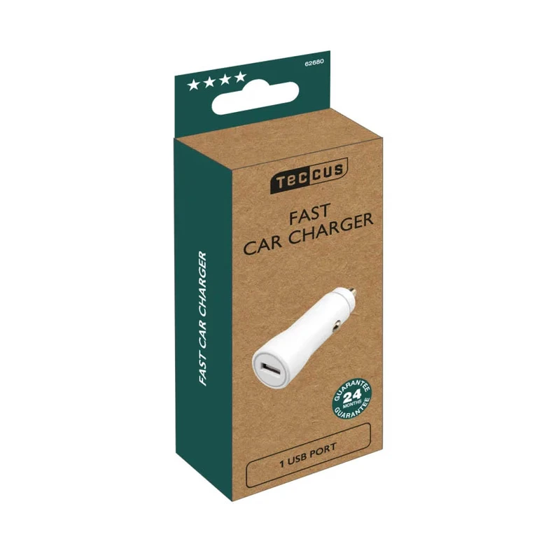 Vivanco 1xUSB-billynoplader 2,1A Hvid - 2862680