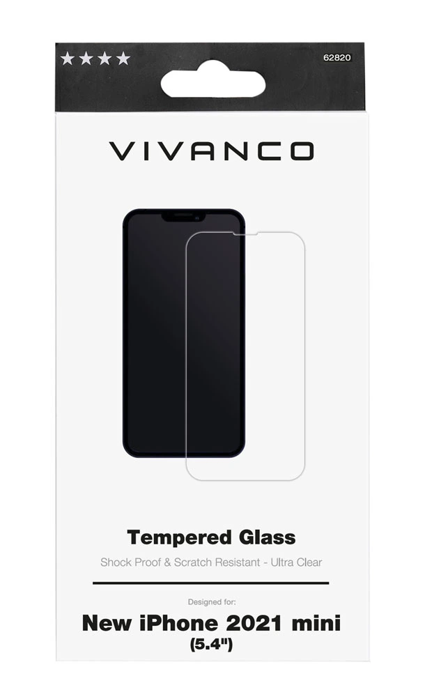 Vivanco Hærdet beskyt.glas 9H iPhone 13 mini - 2862820