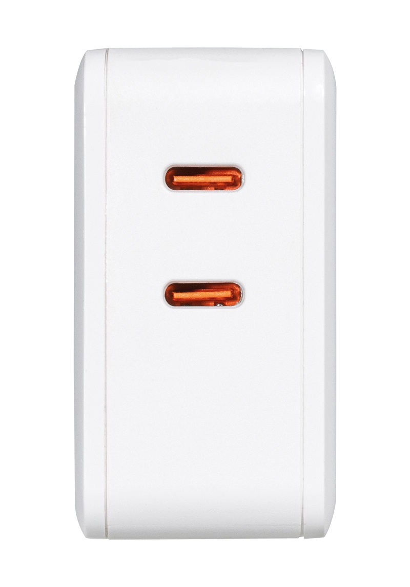 Vivanco Super Hurtig 2x USB-C PD 45W Hjemoplader Hvid - 2863197