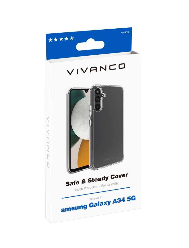 Vivanco Safe & Steady bagcover Galaxy A34 5G  Klar - 2863559