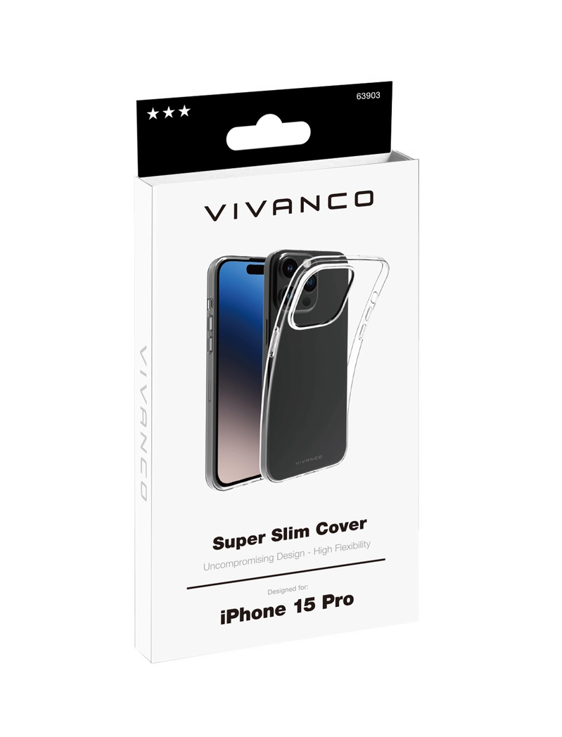 Vivanco Slim TPU Cover iPhone 15 Pro Klar - 2863903