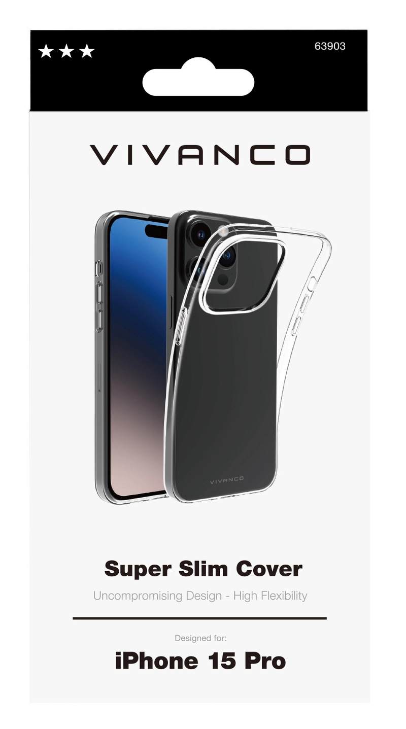 Vivanco Slim TPU Cover iPhone 15 Pro Klar - 2863903
