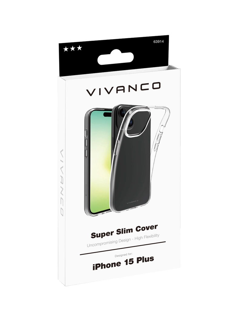 Vivanco Slim TPU Cover iPhone 15/14 Plus Klar - 2863914